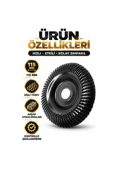 Ahşap Eğe Diski 115 Mm Tungsten Karbür Ahşap İşleme