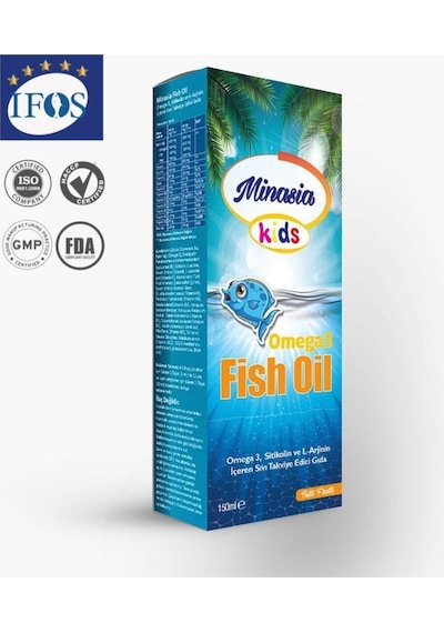 Minasia Kids Fish Oil Omega 3 Balık Yağı Şurup 150 ML