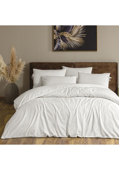 Linens Premium Hemlin Nevresim Takımı Beyaz Beyaz