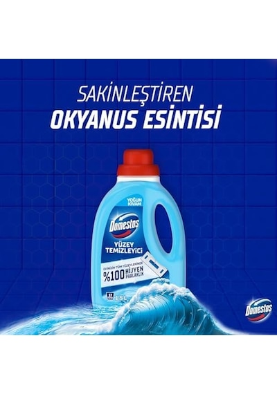 Domestos Yüzey Temizleyici Yoğun Kıvam Okyanus 1500 Ml 1000'li Set