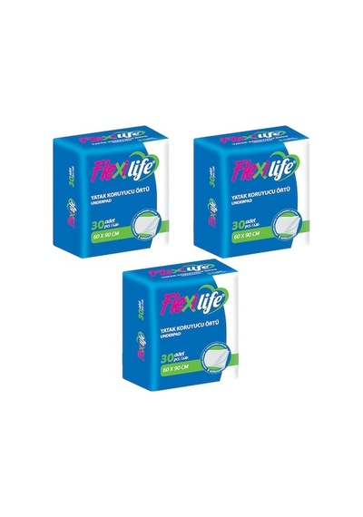 Flexilife Yatak Koruyucu Örtü 3 x 30'lu 60 x 90 CM