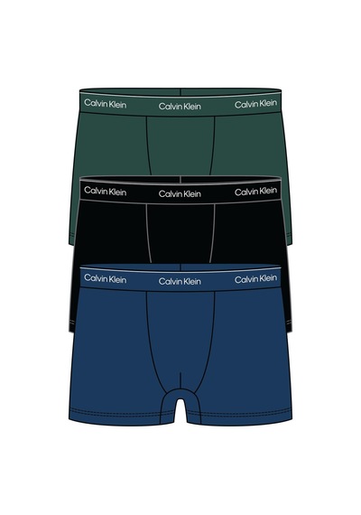 Calvin Klein Relaxed Fıt Trunk 3pk-11285 Blue