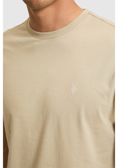 U.s. Polo Assn. Erkek Açık Haki Tişört Basic 50326953-vr183 Acık Hakı