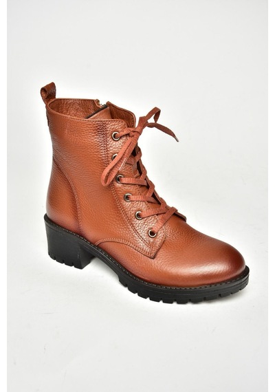 Fox Shoes R555054103 Taba Hakiki Deri Alçak Topuklu Kadın Bot Taba-hakiki Deri Taba