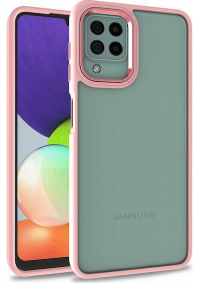 Galaxy A22 4G Kılıf Zore Flora Buton,Kenar Çevresi Renkli Kılıf