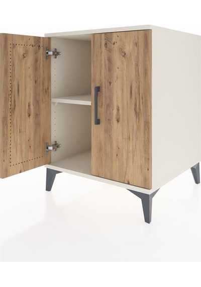 Kronos Komodin Tek Raflı 2 Kapaklı 60x59x80 Aytaşı-çam Aytaşı