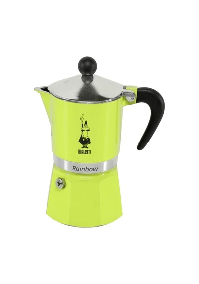 Bialetti Rainbow Moka Pot 3 Cup Yeşil