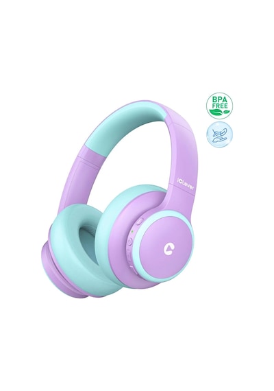 Gürültü Önleyici Ses Sınırlı 60 Saat Oynatma Süreli Bluetooth Çocuk Kulaklığı Lila - Bth Çok Renkli