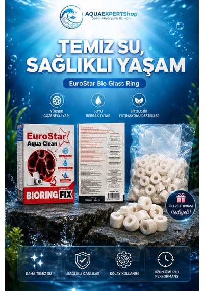 Akvaryum Filtre Malzemesi - Bio Glass Ring 500 Ml - Yüksek Gözenekli Seramik - File Hediyeli - Üstün Bakteri Tutma Performansı
