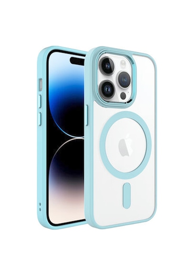 Nettech Apple Uyumlu iPhone 14 Pro Max Soft Akrilik Magsafe Seri Arka Koruma Kılıf - Mürdüm Mürdüm