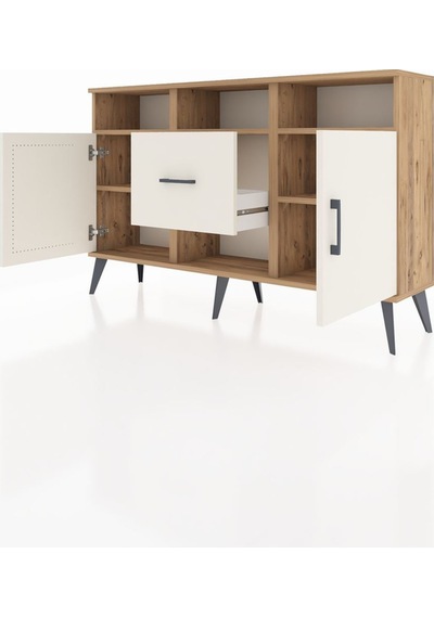 Arges Konsol 5 Raflı Tek Çekmeceli 2 Kapaklı 132x30x83 Çam-aytaşı/aytaşı Aytaşı/aytaşı Arges Konsol 5 Raflı Tek Çekmeceli 2 Kapaklı 132x30x83 Çam-aytaşı/aytaşı Aytaşı/aytaşı