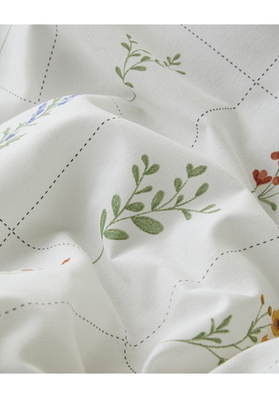 English Home Damada Bloom Kolay Ütülenir Çarşaflı Çift Kişilik Nevresim Takımı 200x220 Cm Sarı-yeşil Sarı-yeşil