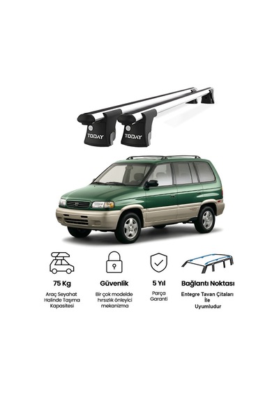 Trio-ı Mazda Mpv 1997-1999 Uyumlu Kilitli Ara Atkı 135cm Port Bagaj Tavan Barı