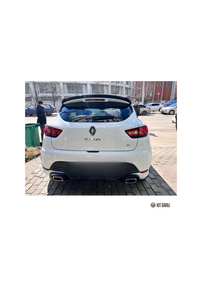 Kit Garaj Renault Clio 4 Rs Egzoz Görünümlü Piano Black Difüzör Plastik Boyalı