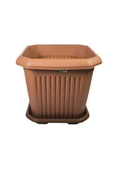 3 Adet 4lt Kaliteli Plastik Kare Çiçek Saksısı Hobi Balkon Otanti