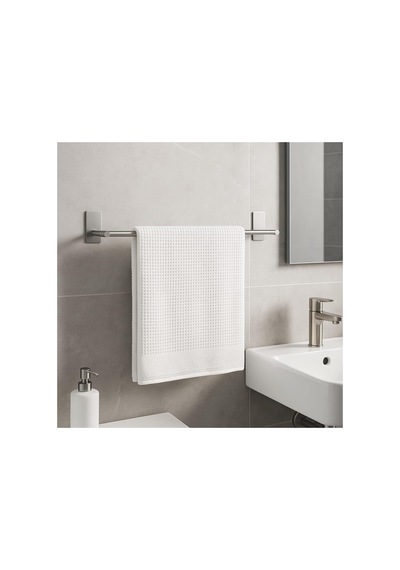 Tr Paslanmaz Çelik Havluluk 45 Cm, 304 18/10 Çelik Yapışkanlı Duvar Havlu Askısı, Vidasız Deliksiz Banyo Ve Mutf Genel