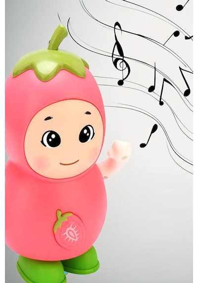 Işıklı Ve Müzikli Danseden Çilek Oyuncak 17 Cm, Minikler İçin Eğlencenin Adı