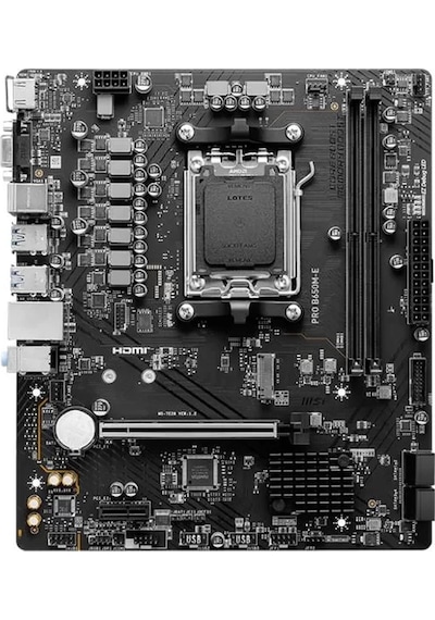 Msı Pro B650m-e Ddr5 6800mhz 1xvga 1xhdmı 1xm.2 Usb 3.2 Matx Am5 Amd Am5 9000/8000/7000 Serileri İle