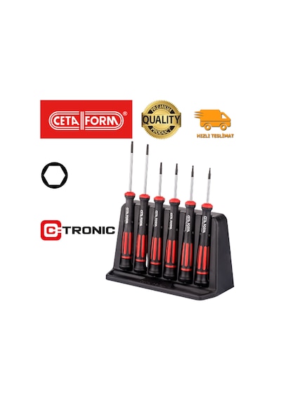 Ceta Form H990406 Elektronikçi Tornavida TakımıTorx 6 Parça