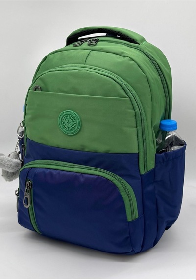 İlk Okul Çantası 3'lü Seti Unisex Çocuk İlkokul Çantası Gry-8010 Yeşil-lacivert Yeşil