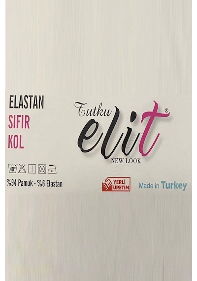 Tutku Elit Kadın Sıfır Kol Likralı Fanila Atlet 2201- 9 Adet 001