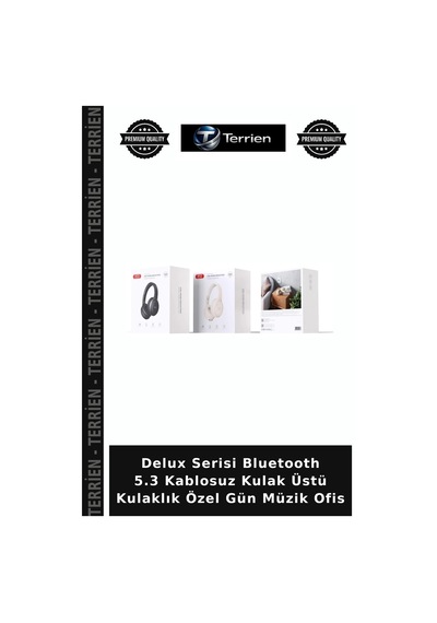 Delux Serisi Bluetooth 5.3 Kablosuz Kulak Üstü Kulaklık Özel Gün Müzik Ofis