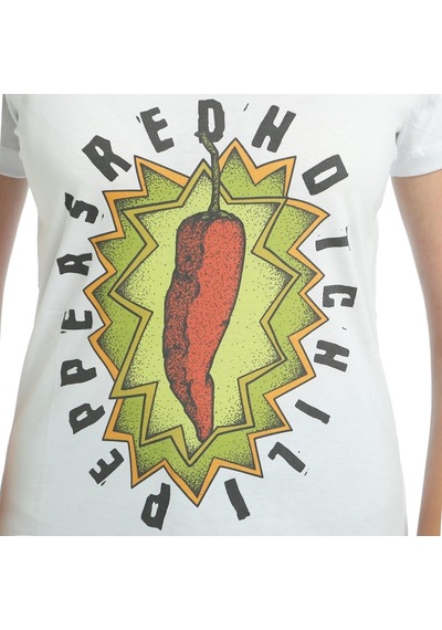 Bant Giyim - Red Hot Chili Peppers Beyaz Kadın T-Shirt Tişört