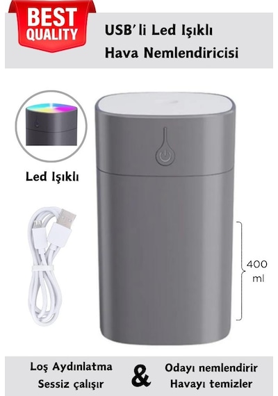 Bakeey HN01 H2o Humidifier Ulrasonik Hava Nemlendirici 400 ML