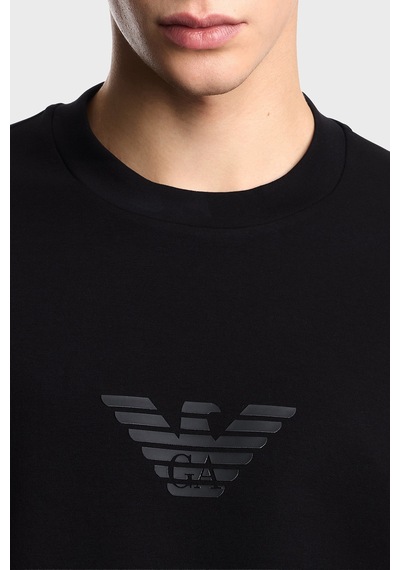 Emporio Armani Pamuklu Regular Fit Bisiklet Yaka Sweat Erkek Sweat Em004541 Af10013 Mc539 Siyah