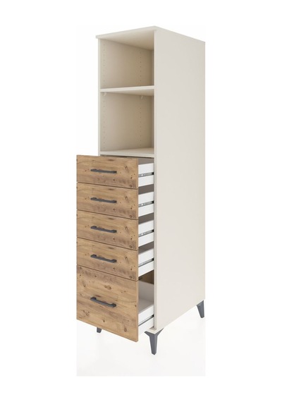 Kronos Dolap 2 Raflı 5 Çekmeceli 44x59x182 Aytaşı-çam Aytaşı