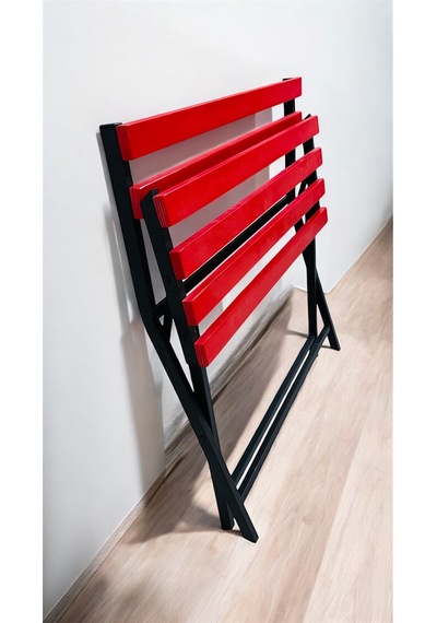 Modern Balkon Bahçe Mutfak Bistro Set Katlanır Masa-sandalye Kırmızı