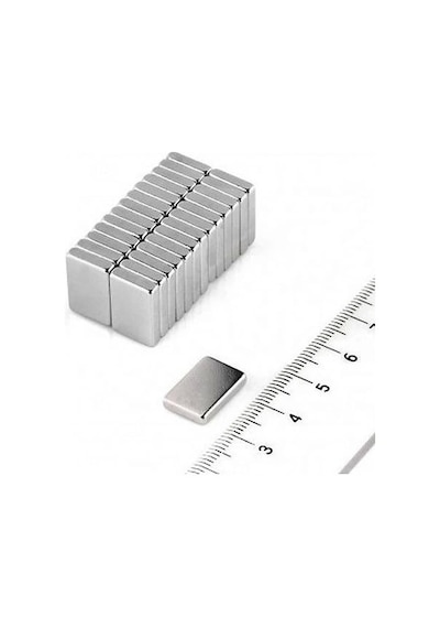 5 Adet 15x10x1.5 Mm Köşeli Neodyum Mıknatıs N35 Magnet Dayanıklı Nikel Kaplama Lisinya