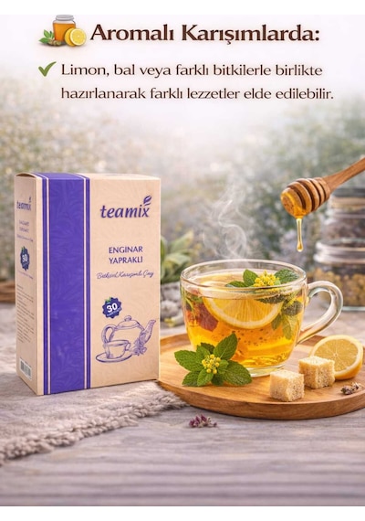 Enginar Çayı-enginarlı Çay-enginar Yapraklı Deve Dikeni Tohumlu Bitkisel Karışımlı Çay 60 G 30 Süzen Poşet
