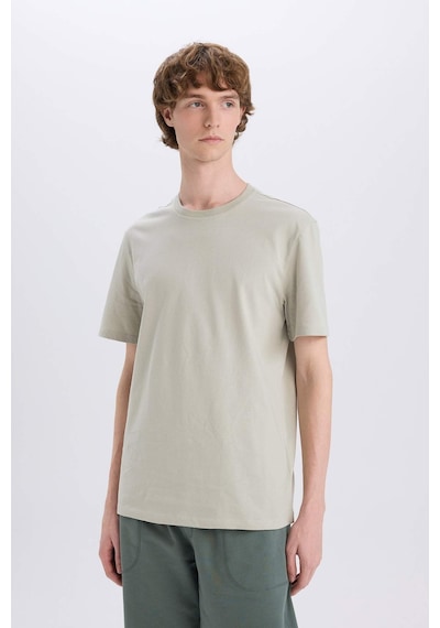 DeFacto %100 Pamuk New Regular Fit Bisiklet Yaka Basic Düz Kısa Kollu Tişört V7699AZ25SPKH478