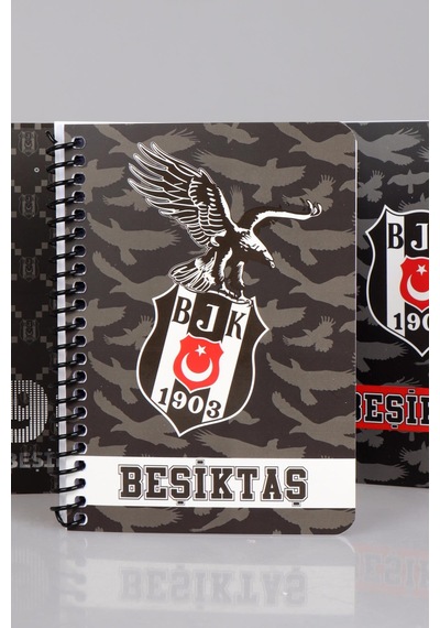 "dekomus Cep Defteri Hediyeli" Yeni Sezon Lisanslı Beşiktaş Sert Kapak Bloknot Siyah