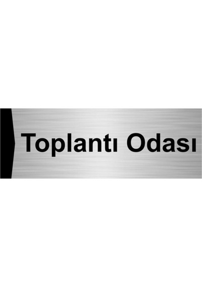 Toplantı Odası 10x20cm Gümüş Renk Metal Yönlendirme Levhası