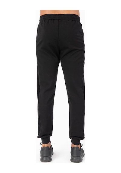 Maraton Sportswear Regular Erkek Ribana Paça Basic Siyah Eşofman Altı 21806-siyah Siyah