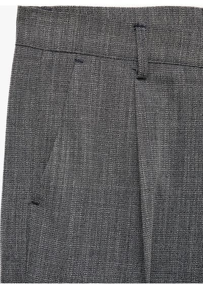 Koton Viskon Karışımlı Cepli Pileli Slim Fit Kumaş Pantolon Lacivert 7wam40028hw