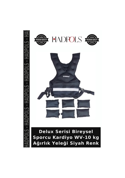 Delux Serisi Bireysel Sporcu Kardiyo Wv-10 Kg Ağırlık Yeleği Siyah Renk Belirtilmemiş