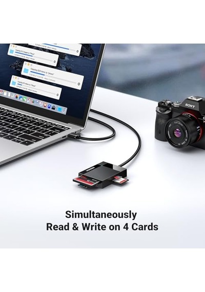 Usb 3.0 4&apos Ü 1 Arada Kart Okuyucu, Siyah