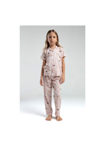 Rolypoly Kız Çocuk Beyaz Pijama Takımı Beyaz