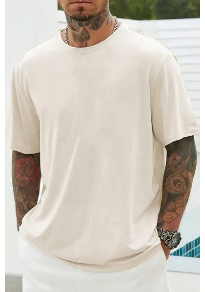Unisex Rare Breed Baskılı Tasarım Tshirt Bej