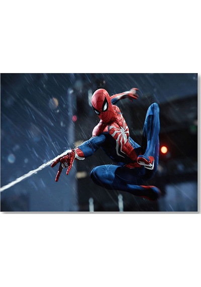 Cakasepetim Spider-man Ağ Fırlatıyor Ahşap Mdf Tablo
