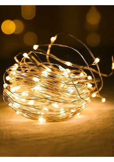 Waldern 120 CM Yılbaşı Çam Ağacı ve Süsleri (Kar Spreyi + 12 Parça Süs + 1 Sim Süs + 5 M Led Işık)