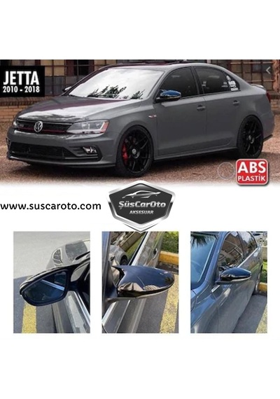ŞüsCarOto Vw Jetta MK6 2011 Sonrası Batman Yarasa Ayna Kapağı Piano Black ABS Plastik (00)