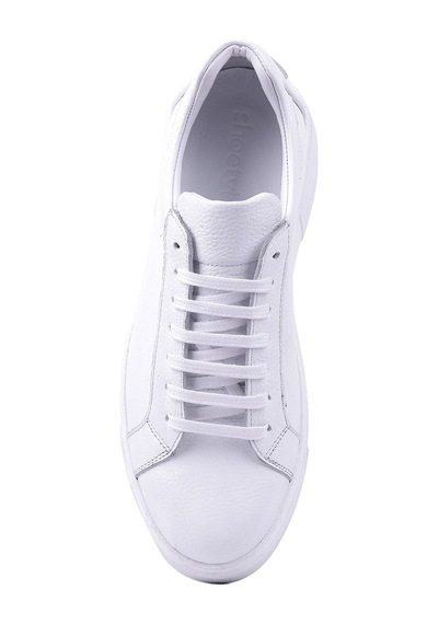 Shoetyle - Hakiki Deri Beyaz Renk Erkek Sneaker - 250-1400-1525