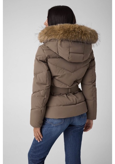 Guess Kısa Kemerli Şişme Kahverengi Kadın Mont W6bl58w4197-a11q