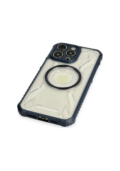 Apple iPhone Uyumlu 13 Pro Kılıf Prag Magneticsafe Kapak - Lacivert İtdark27671