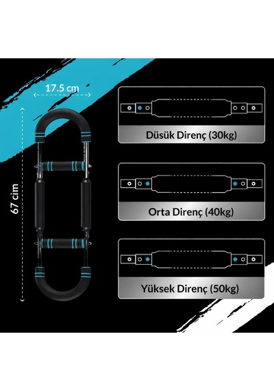 Valkyrie 3 Kademeli Ayarlanabilir Dirençli Çok Fonksiyonlu Egzersiz Aleti Göğüs Kol Sırt Bacak Kas Biceps Triceps Geliştirici