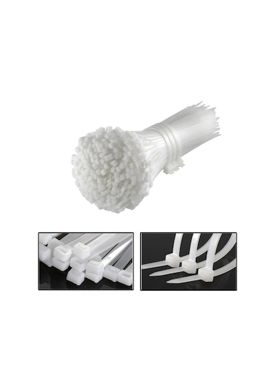 Plastik Kablo Bağı Cırt Kelepçe 3.6x250mm Şeffaf 25 Adet-al4484